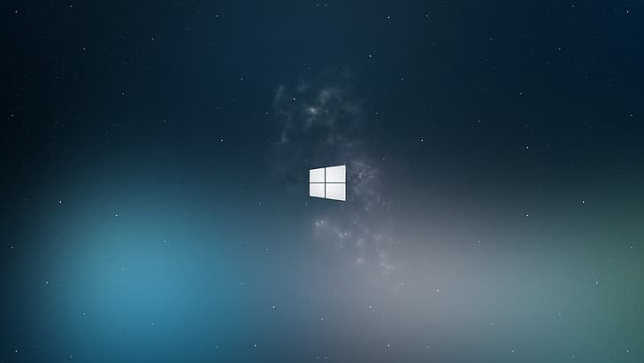 Windows 10, minimalism, blue, logo, fresh, smoke background HD wallpaper
