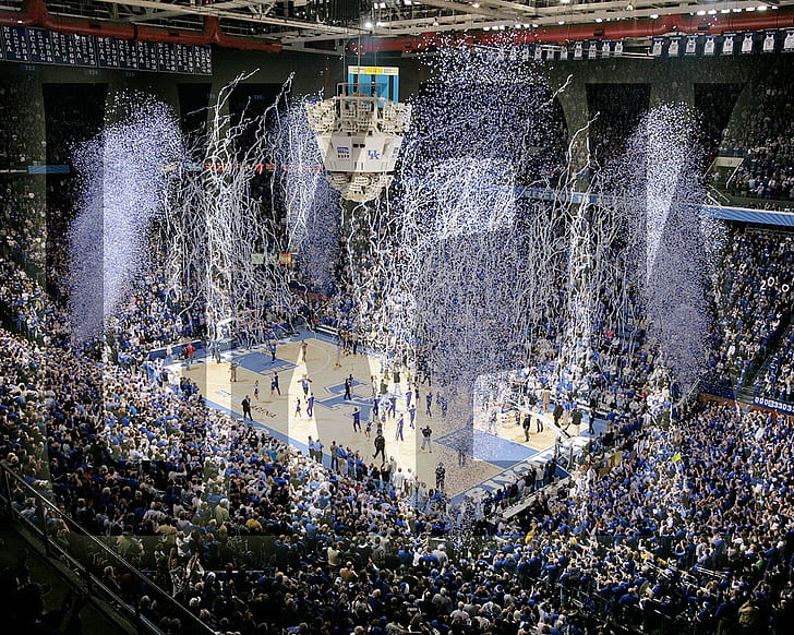 big blue fans basketball Kentucky sports wildcats HD, basketball stadium