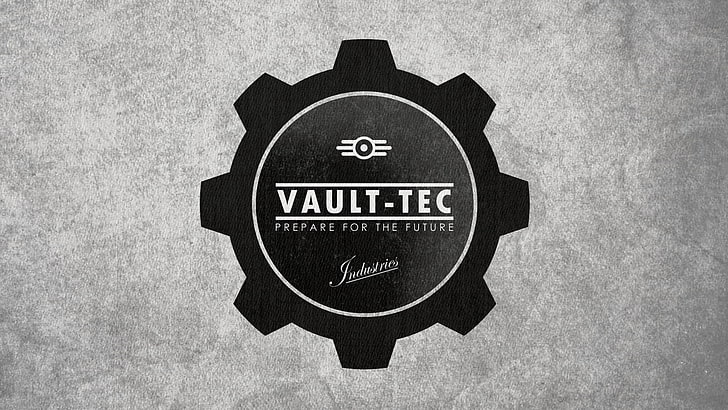 logo, vault tec, Fallout, text, communication, western script, HD wallpaper