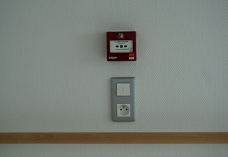 alarme, feu, incendie, scurit, electricity, wall - building feature, HD wallpaper