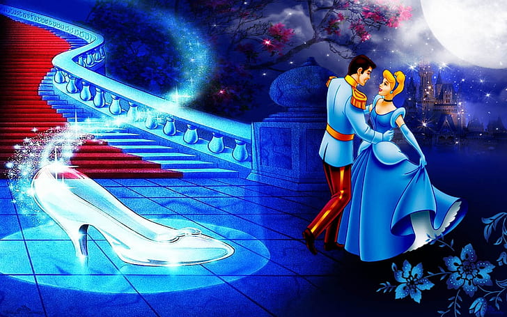 HD wallpaper: Cartoon Cinderella And Cartoon Cinderella And Prince Charming  Dancing Movie Poster Disney Wallpaper Hd 1920×1200 | Wallpaper Flare