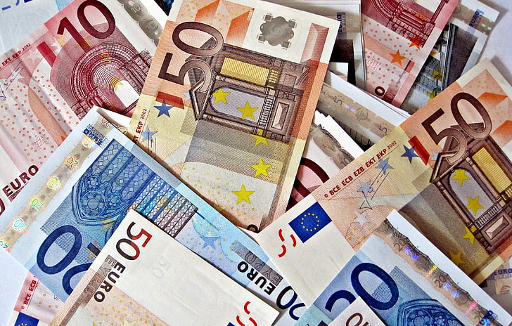 assorted-denomination Euro banknotes, Money, Currency, paper Currency