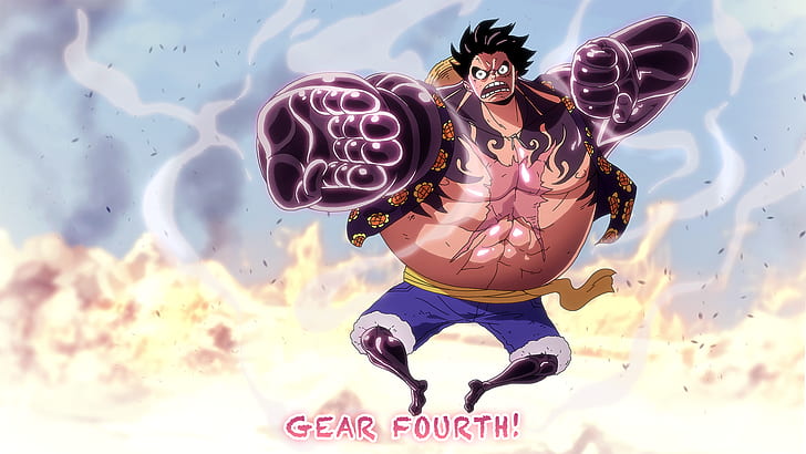 Monkey D. Luffy, One Piece, Gear fourth, vector, computer Graphic, HD wallpaper