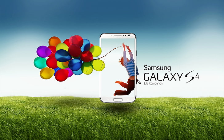 Samsung galaxy s4-Hi-Tech Brand advertising wallpa.., white Samsung Galaxy S4
