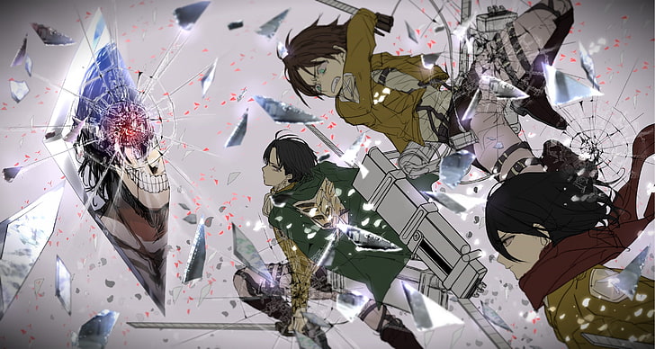 animated Attack on Titans wallpaper, Shingeki no Kyojin, Mikasa Ackerman, HD wallpaper