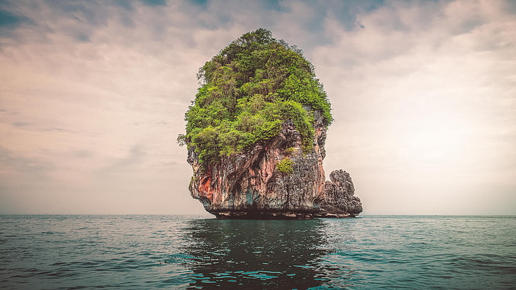 Phi Phi Islands, landscape, nature, Thailand, sea, water, sky, HD wallpaper