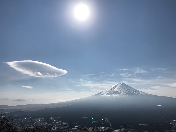 Mount Fuji, nature, landscape, sky, mountain, scenics - nature, HD wallpaper