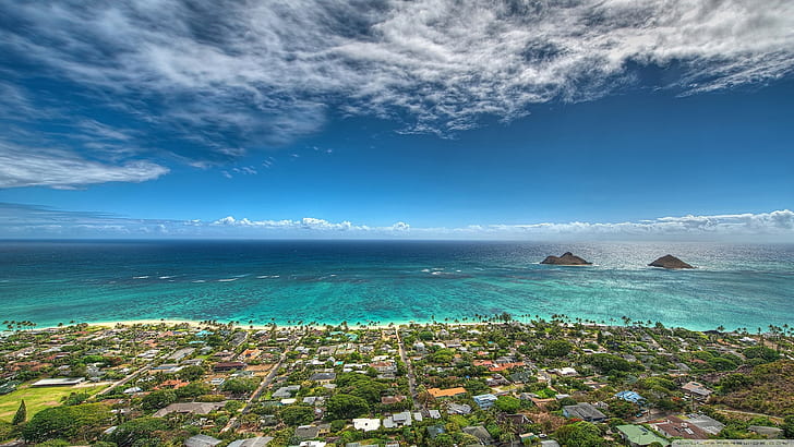 Lanikai Beach Kailua Hawaii 2832, HD wallpaper