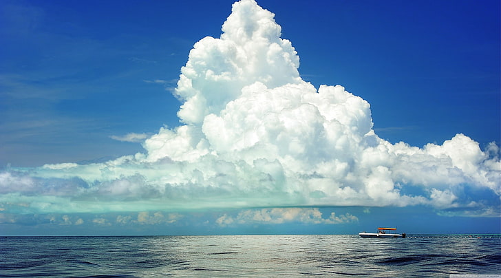 HD wallpaper: cumulus clouds 4k hq, sky, cloud - sky, water, sea, nautical  vessel | Wallpaper Flare