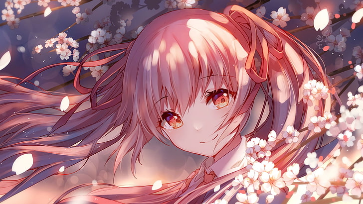 Anime girl pink computer HD wallpapers  Pxfuel