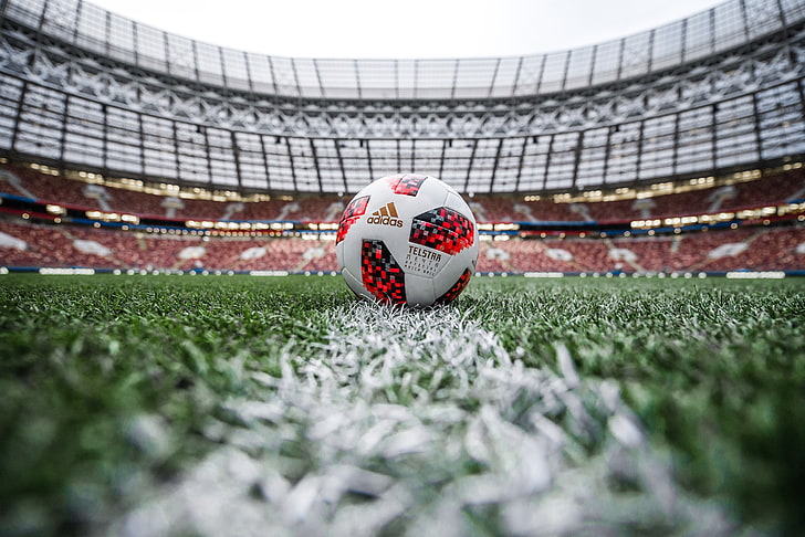 white and red soccer ball, The ball, Sport, Football, Russia, HD wallpaper