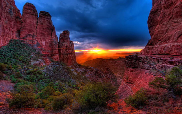 Sunset Cathedral Rock Sedona Arizona Desktop Hd Wallpaper For Mobile Phones Tablet And Pc 1920×1200