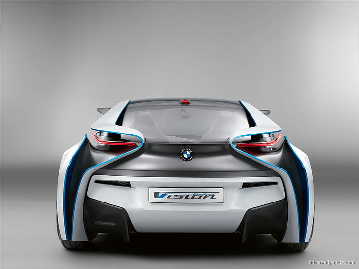 BMW Vision Efficient Dynamics Concept 3, black blue and white bmw sports car, HD wallpaper