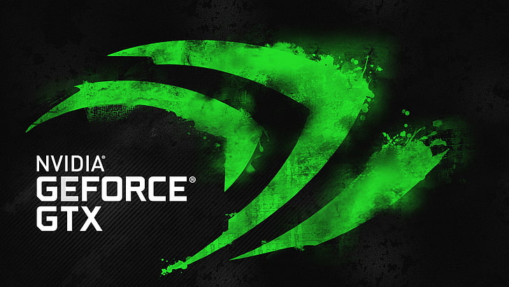 Nvidia GeForce GTX logo, green color, communication, creativity, HD wallpaper