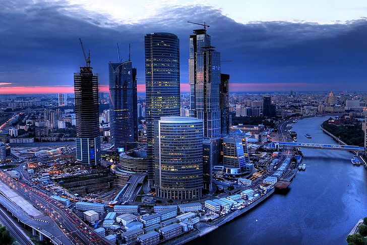 architecture, building, skyscraper, cityscape, Moscow, Russia, HD wallpaper