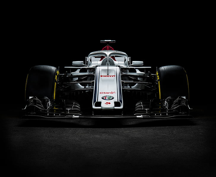 black F1 car, Sauber C36, Formula 1, F1 cars, 2018, 4K, HD wallpaper