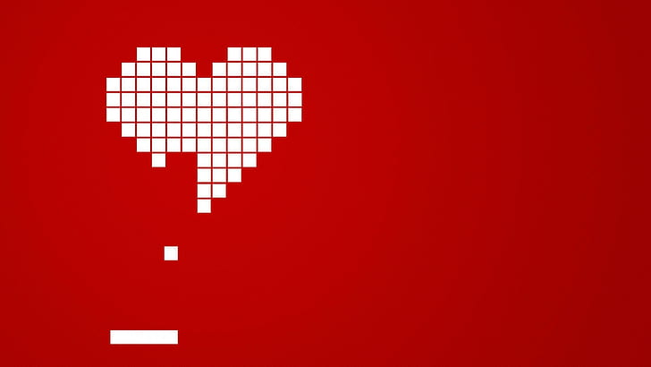 Video Game Heart, games, cute, broken, love, breaking heart, sweet, HD wallpaper