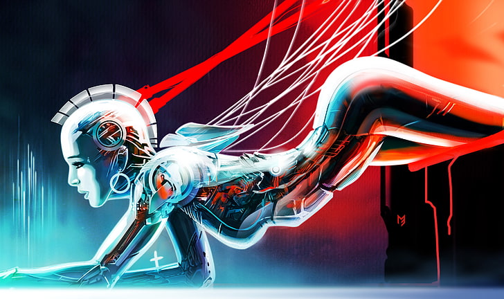artwork, fantasy art, concept art, cyborg, women, robot, digital art, HD wallpaper