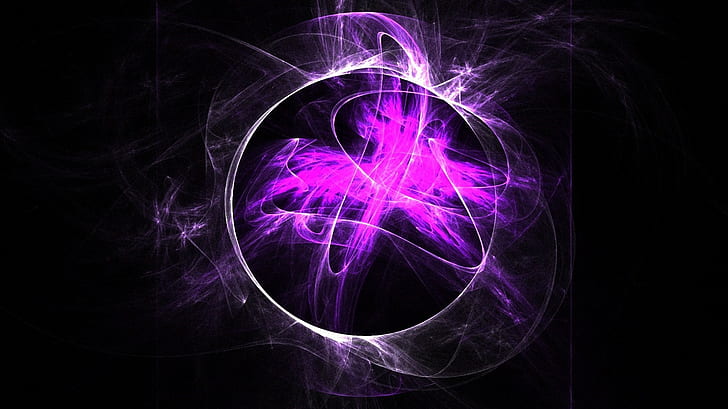 HD wallpaper: black purple circle abstract neon, black background, human  body part | Wallpaper Flare