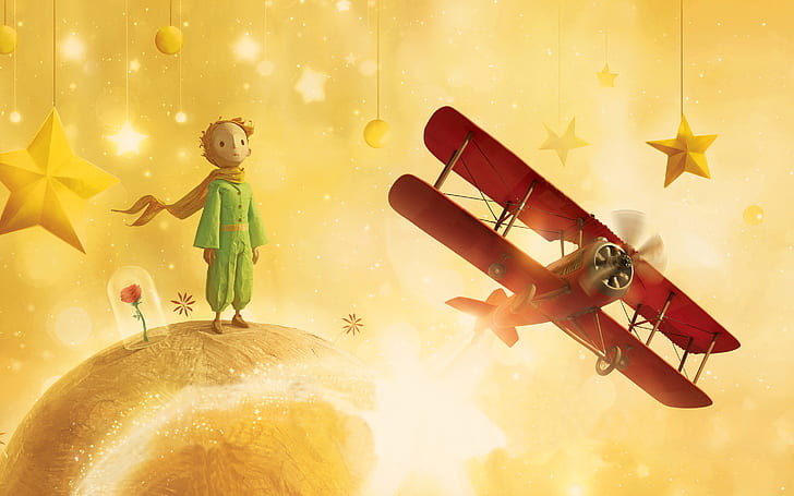 The Little Prince 2015 Movie, red plane, HD wallpaper