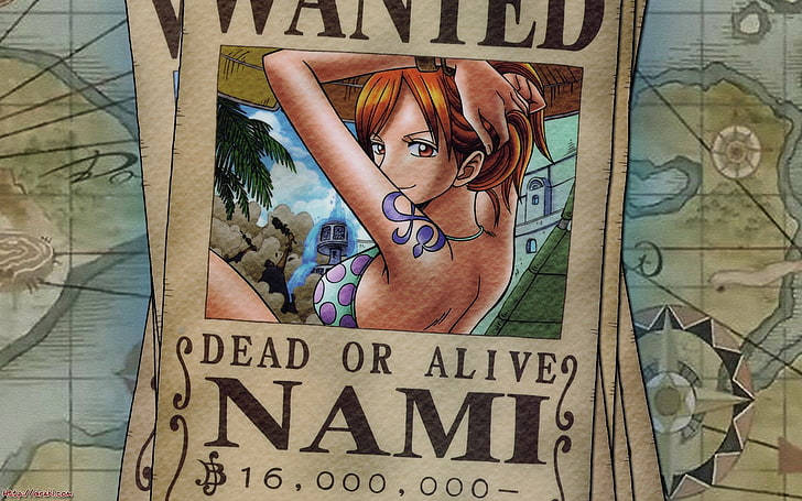 One Piece Wanted Dead or Alive Nami wallpaper, Anime, HD wallpaper