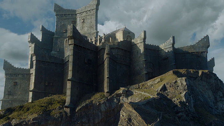 gray castle, Dragonstone, Game of Thrones, built structure, architecture