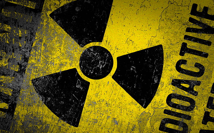 Radioactive, radioactive logo, HD wallpaper