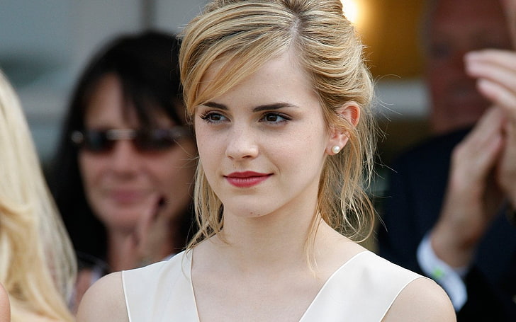 Emma Watson, Actresses, portrait, beauty, young adult, hair, headshot, HD wallpaper