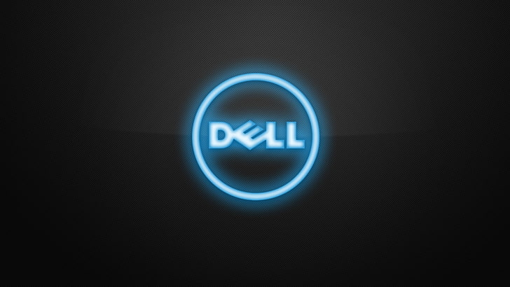 Dell logo, carbon, glowing, illuminated, blue, technology, light - Natural Phenomenon, HD wallpaper