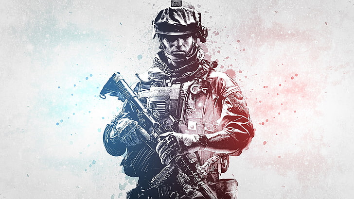Call of Duty digital wallpaper, arms, battlefield, eotech, games