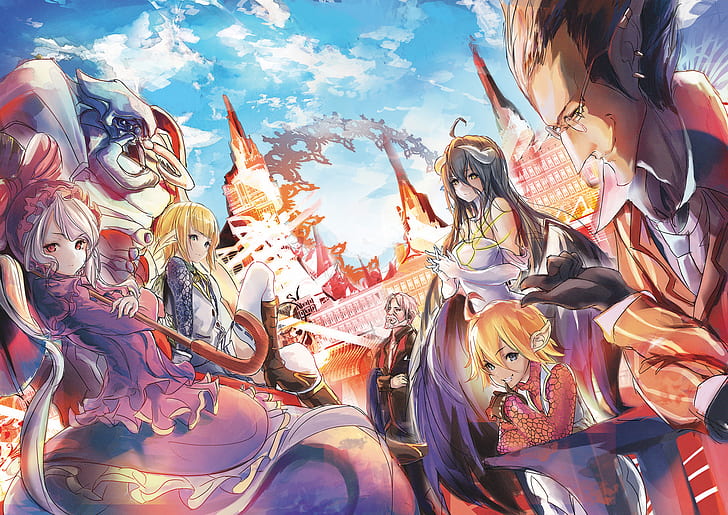 Anime, Overlord, Albedo (Overlord), Aura Bella Fiora, Cocytus (Overlord), HD wallpaper