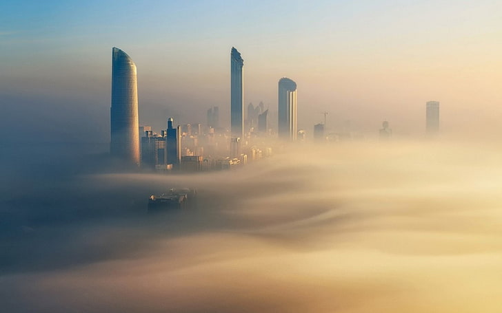 city, Abu Dhabi, United Arab Emirates, factory, building exterior, HD wallpaper