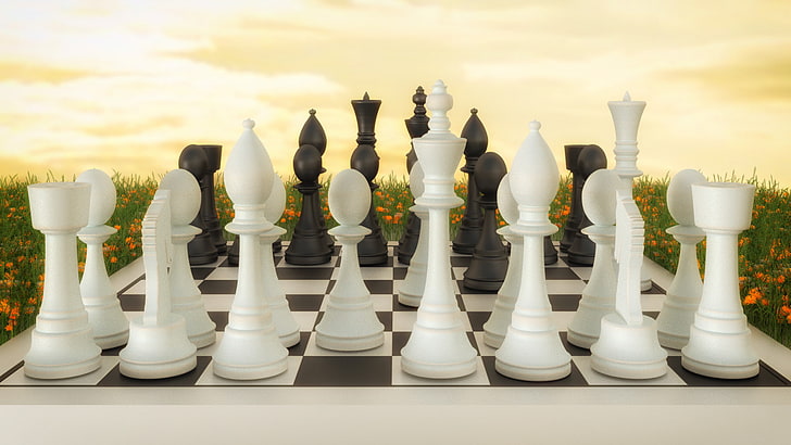 digital art, board games, chess, pawns, leisure games, strategy