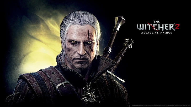 The Witcher 2 game cover, The Witcher 2 Assassins of Kings, Geralt of Rivia, HD wallpaper