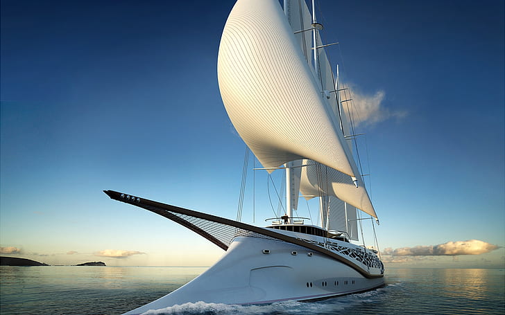 Luxury Yacht, sail, travel, vacation, sailing yacht, sea
