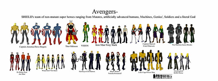 The Avengers, Ant-Man, Black Widow, Captain America, Captain Marvel