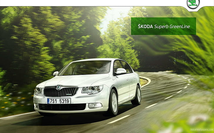 2011 Skoda Superb GreenLine, white skoda sedan, cars, other cars, HD wallpaper