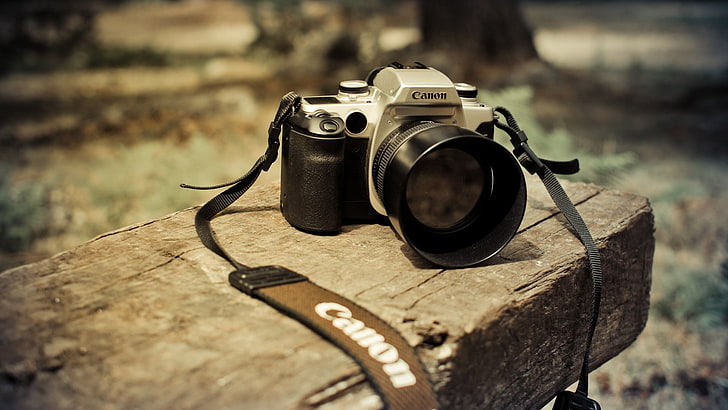 camera, Canon, technology, photography themes, camera - photographic equipment, HD wallpaper