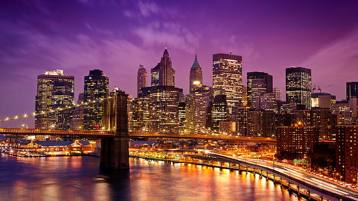 brooklyn bridge, united states, new york, new york city, manhattan, HD wallpaper