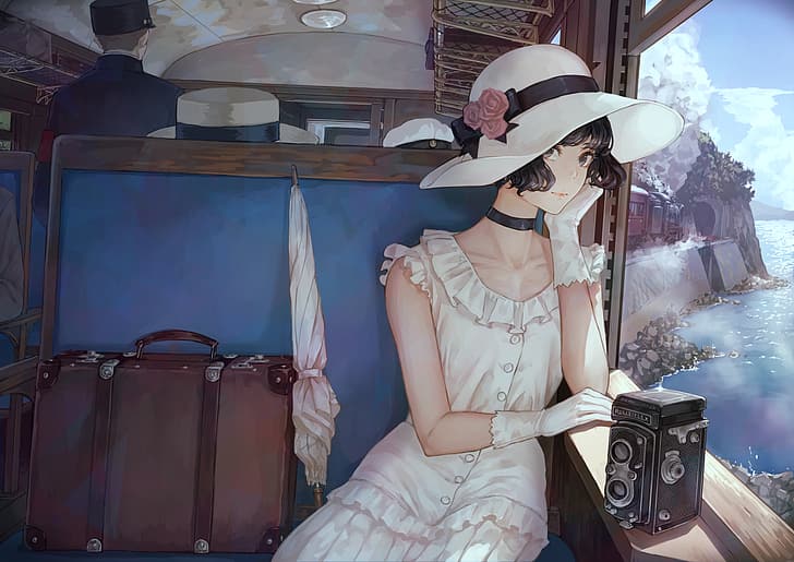 HD wallpaper: anime, train, Retro style, camera | Wallpaper Flare