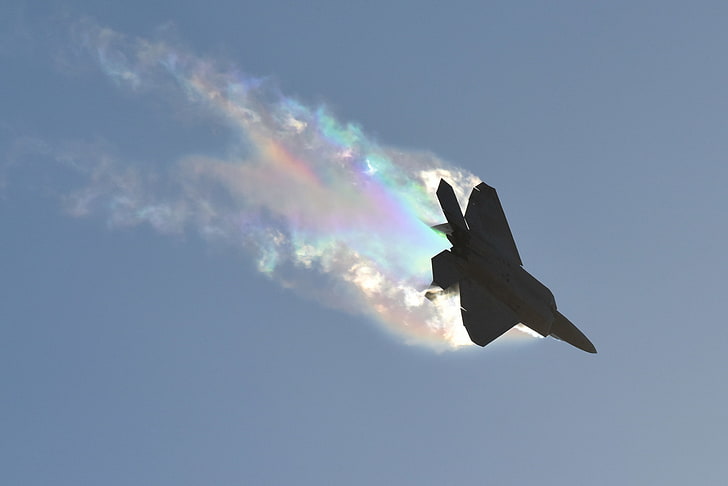 US Air Force, Lockheed Martin F-22 Raptor, warplanes, sky, flying, HD wallpaper