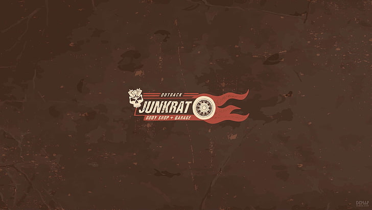 Junkrat text, Overwatch, Blizzard Entertainment, no people, red, HD wallpaper