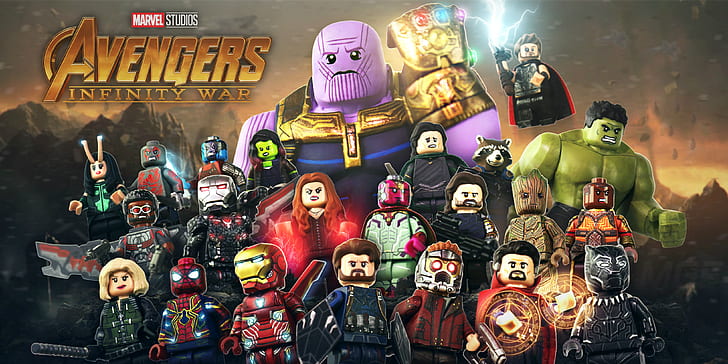 Lego, Black Panther (Marvel Comics), Black Widow, Captain America, HD wallpaper