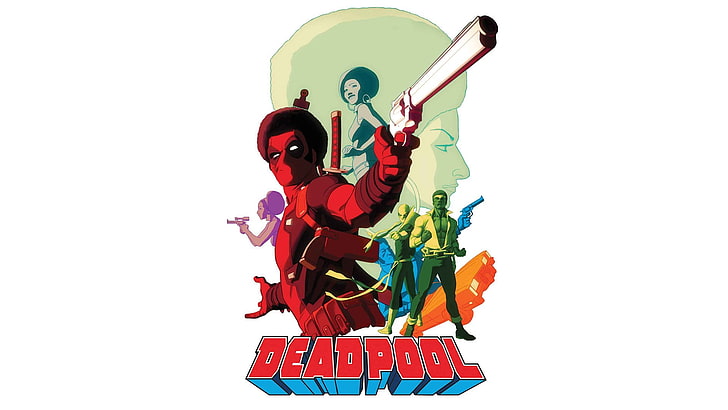 Deadpool illustration, Marvel Comics, Merc with a mouth, Iron Fist, HD wallpaper