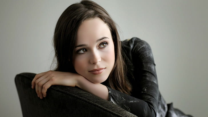 Ellen Page, actress, portrait, women, HD wallpaper