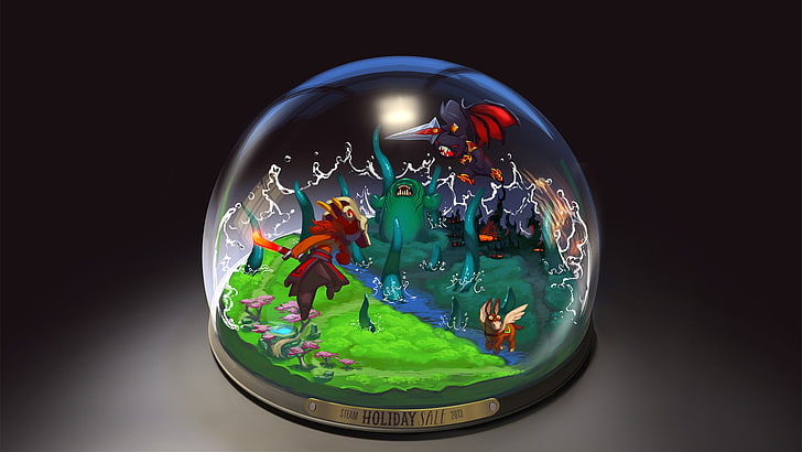 snow globe table decor, Dota 2, video games, fantasy art, artwork