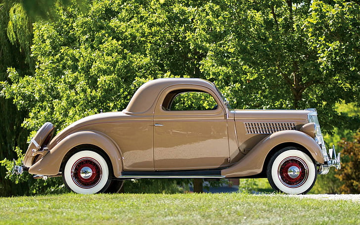 1935 Ford, brown car, cars, 1920x1200, HD wallpaper