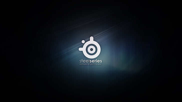 SteelSeries, logo, communication, number, copy space, blue, HD wallpaper
