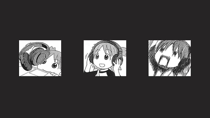 Yotsuba Koiwai, Yotsubato, manga, monochrome, HD wallpaper