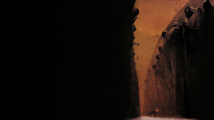 Zdzisław Beksiński, painting, dark, creepy, fantasy art, giant